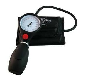 Tensiomètre manopoire ambidextre adulte, noir, cadran 65 mm