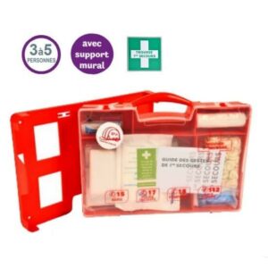 Trousse de secours BTP - 3 à 5 pers - avec support mural
