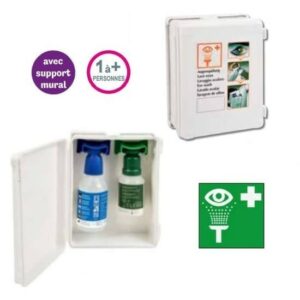 Trousse oculaire - 100ml lavage oculaire + 250 ml pH neutre - avec support mural