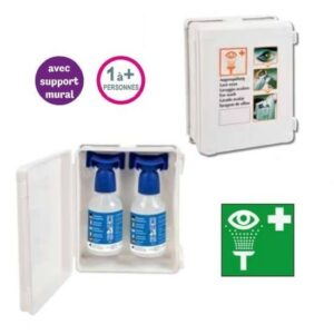 Trousse oculaire - 2 flacons pH neutre 250 ml - avec support mural